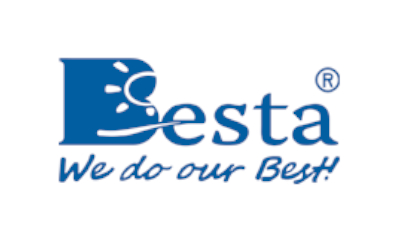 Na obrazku widnieje niebieskie logo Besta We do our Best!